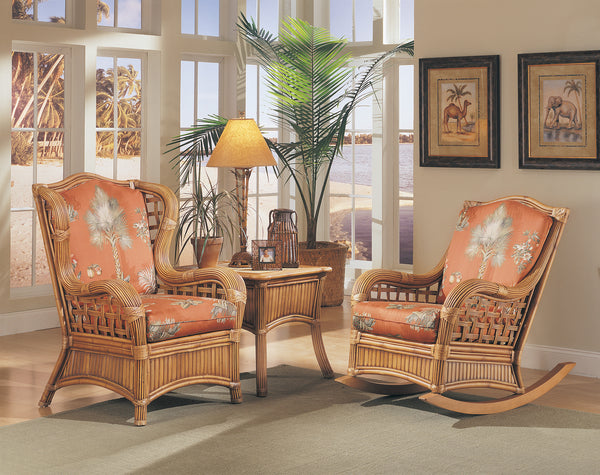 Belize Wing Chair, Rocker, and End Table