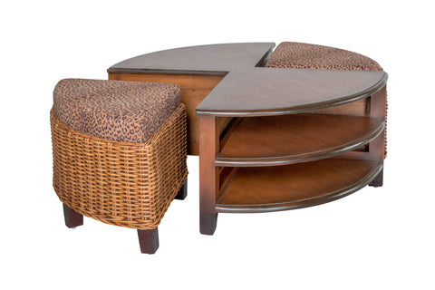 Clarissa Coffee Table with Stools