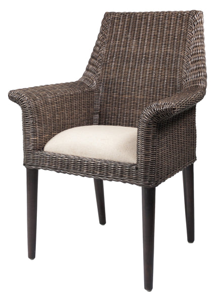 Genoa Dining Arm Chair - Designer Wicker by Tribor