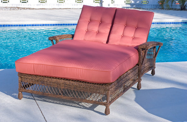 Bar Harbor Outdoor Double Chaise w/adj back